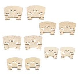 Hordion 10 Pcs 5 Sizes Maple Violin Bridge, 1/8, 1/4, 1/2, 3/4, 4/4 Violin Bridge Tool