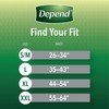 Depend FIT-FLEX Adult Underwear Pull On X-Large Disposable Heavy Absorbency,