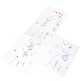 Healvian 3pcs Hand Diamond Stickers Acrylic Rhinestone Body Art Stickers for Festival DIY Makeup