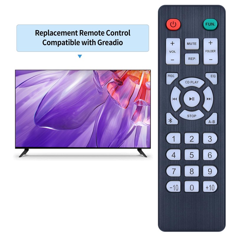 RETROSUN Replacement Remote Control for Greadio CD Player Boombox, for