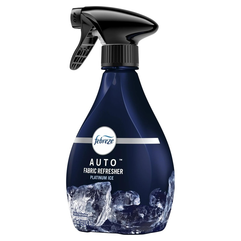 Febreze Fabric AUTO Car Spray Air Freshener, Odor Fighting, Platinum