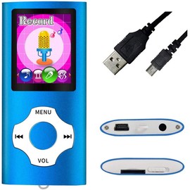 Mymahdi MP3 / MP4 Movable Player, Dark Blue with 1.8 Inch LCD Screen and Memory Mounting Slot, Maximum Support 128GB Memory TF Card