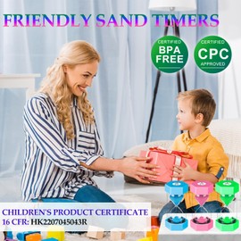 Sand Timer 10 Minute Hourglass Timer: Plastic Sand Clock 10 Minutes, Large Orange Sand Watch 10 Min, Colorful Hour Glass Colorful Sandglass Timer for Kids, Games, Classroom, Kitchen, Decoration