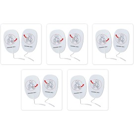 AED Trainer Pads, 5 Pairs XFT Replacement AED Electrode Pads Compatible with XFT-120C, XFT-120C+, XFT-D0009, XFT-120GA, XFT-120N for Training Only