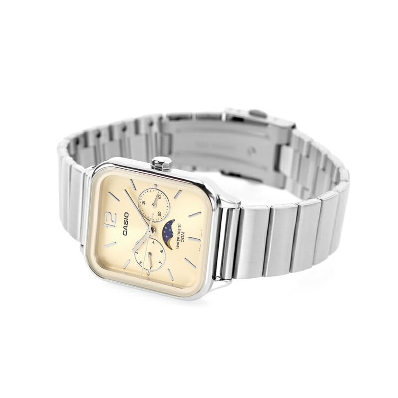 Casio MTP-M305D-9AV Standard Chippukashi Quartz Men's Watch, champagne gold, Bracelet