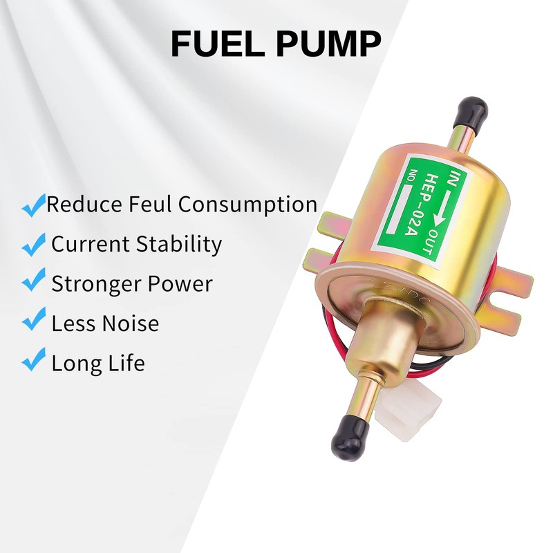 LCGLY Universal 12V Electric Fuel Pump Metal,Low Pressure 2.5-4 PSI