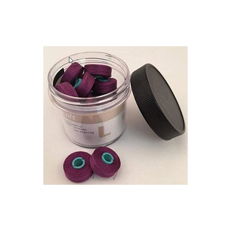 Fil-Tec FT-MQL-40255 Prewound Bobbin Magna Quilt Spool Glass, Purple