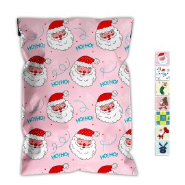 Santa Claus Printed Shipping Bags,2.4mil Thick Shipping Bags, Waterproof and Tear-Resistant Self-Sealing Packaging BagsColor: Christmas bright green, Size: 10x13 lnch 1000pcs