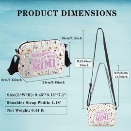 JTOUK Mimi Gift Grandma Birthday Mother’s Day Gift Floral Mimi Crossbody Bag for Grandma Travel Bag (Ass Mimi HKB EU)