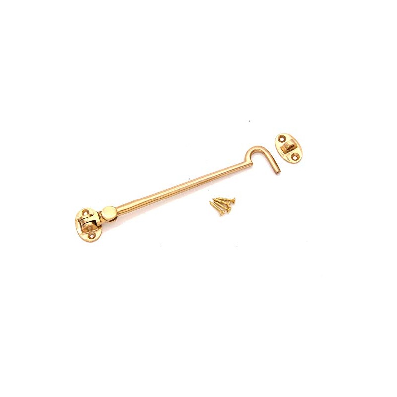 8" (200mm) Polished Brass Heavy Duty Brass Cabin Hook &