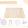 BrillShine Satin Tablecloth 90 x 90 Inch Cream Festive DIY