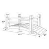 Shine Company 4980N 4 Ft. Cedar Wood Garden Bridge with