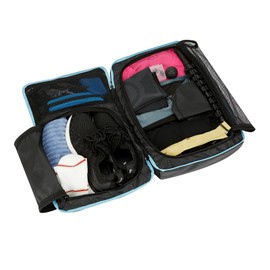 runandup Triathlon Transition Backpack with Dry/Wet Storage, Equipment for Swimming, Running, Cycling, Race Day (Blue)