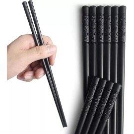 YFWOOD Store Chopsticks, YFWOOD 5 Pairs Fiberglass Chopsticks - Reusable Japanese 9.4 Inch