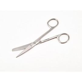 Curved Scissors, Pointed - Blunt, Length 14 cm, Stainless Steel