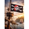 Aktivhandel Bandiera dei pirati, 90 x 150 cm, con teschio,