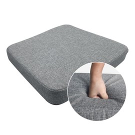 BOOSDEN Thick Chair Cushions, Memory Foam Seat Cushion,Removable Soft Non-Slip Chair Pads, High-Resilience Seat Pad for Dining Room, Kitchen, Office Chairs, 16" x 15.2" x 2", Dark Grey