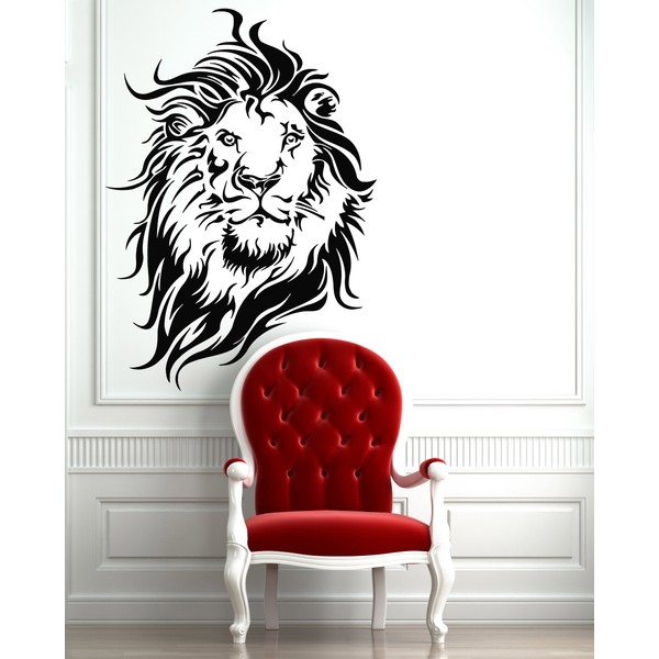 DesignToRefine Lion King of The Jungle Proud Hunter Animal Tribal Decor Wall Mural Vinyl Decal Sticker (M085) 22.5 in by 35 in