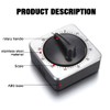 Casenly 60 Minute Kitchen Clock, Mechanical Stainless Steel Kitchen Timer,