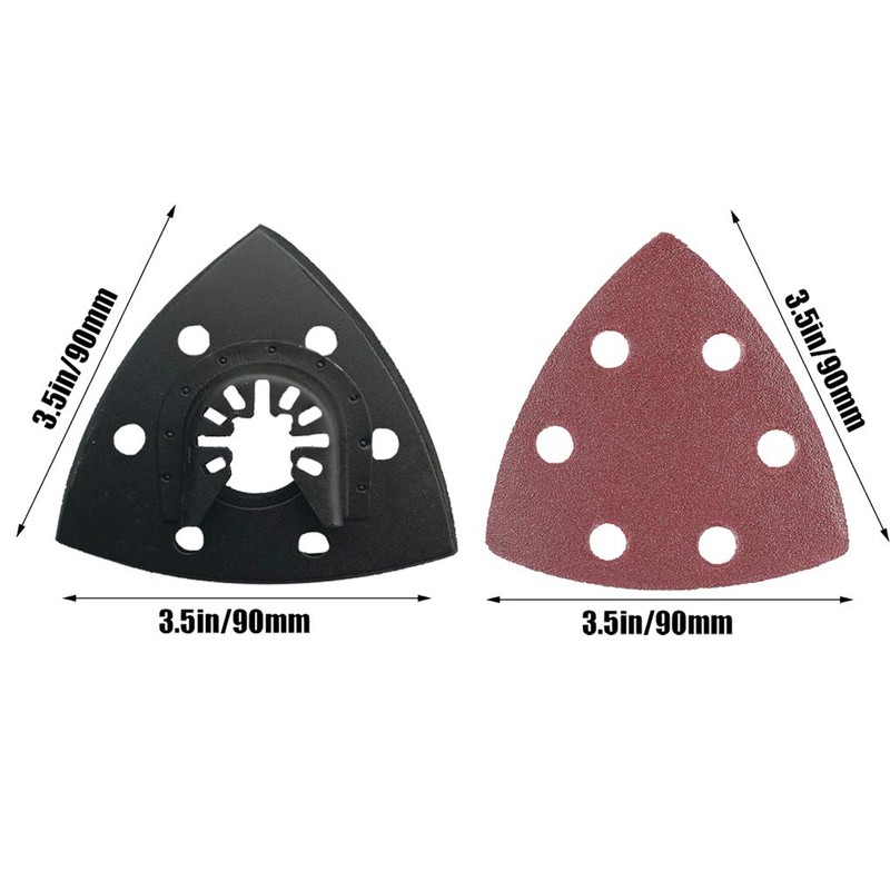 Pack of 101 Delta Sandpaper Triangular Sanders, Velcro Sanding Pads