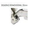 SIQUAR Bisagra Bidimensional 35mm 15 Pares Incluye Tornillos