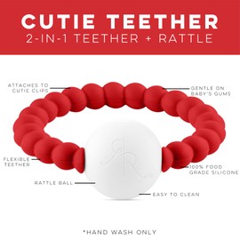 Ryan and Rose Cutie Teether Rattle (Red)