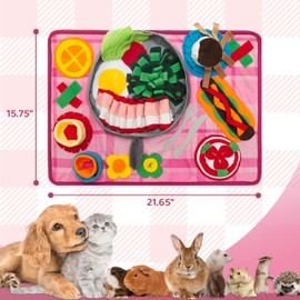 TUKOAW Snuffle Mat for Dogs, Interactive Slow Feeding Mat Toy for Small & Medium Dog, Puppy, Cat, Rabbit, Washable Encourages Foraging Exploration Pet Sniffing Mat Indoor