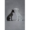 Handmade Mini Resin Whippet/Greyhound Figurines - Set of 2, Decorative