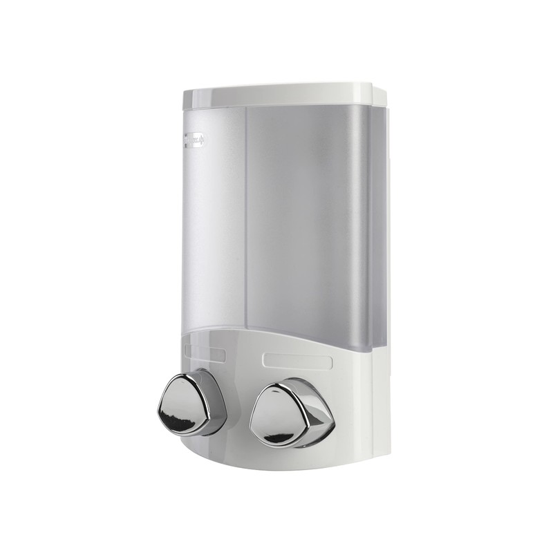 Croydex Double Soap Dispenser, Shower Dispenser Wall Mounted, Lifts Off