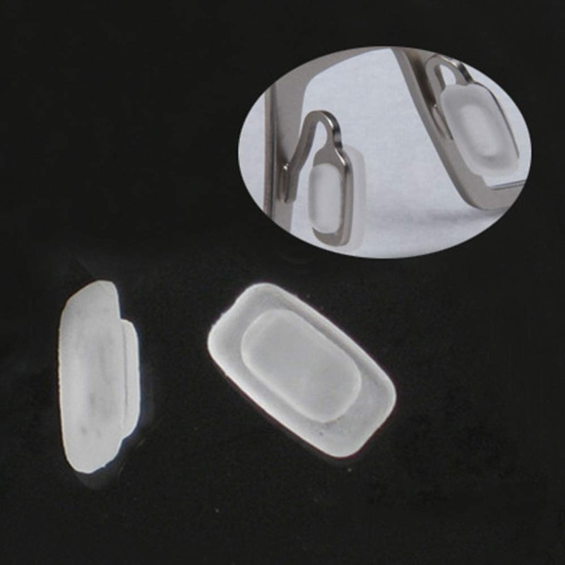 Eyeglass Nose Pads Pieces 11mm 4Pairs Replacement Square Rectangle Push