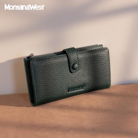 Montana West Women's Wallet Long Bifold Card Holder RFID Blocking with Zipper Coin Pocket