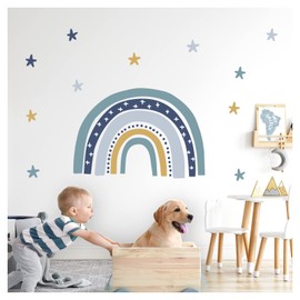 Little Deco DL922-1 Wall Sticker Rainbow with Stars for Children's Room