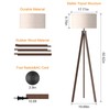 LEPOWER Wood Floor Lamp Tripod, Mid Century Lamps for Living
