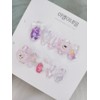 Ribbon bear aqua ball nail tip handmade 12p composition -