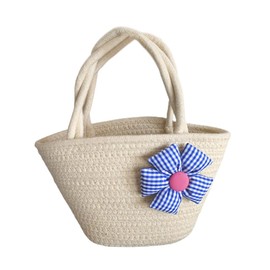 TQUXNGA Stilvolle gewebte Tasche mit bunten, trendigen, handgewebten für Damen für tägliche Besorgungen und Freizeitausflüge, Orchideen-Schleife