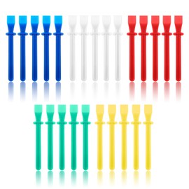 30 Pcs Glue Spreaders Glue Applicator Smear Sticks Kit Colored Plastic Smear Sticks Applicator for Handmade DIY Art, Leather Craft, and Woodworking Projects