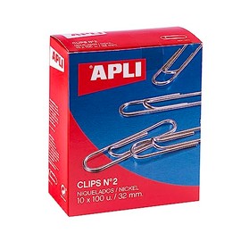 APLI 19659 - Pack of Galvanised Clips No. 2 32 mm - Pack of 1000
