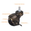 uxcell 2 Inch Ball Caster Wheels with Brake, 4pcs Threaded