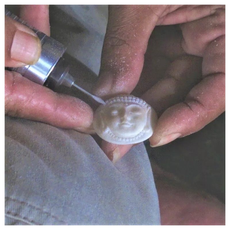 Unbranded MS Artisan Carved Butterfly Cabochon Cab (1) 13mm Bali
