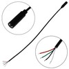 E-outstanding 3.5mm Female Jack to Bare End 2PCS Black TRRS