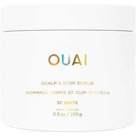 Ouai- Exfoliante corporal y para el cuero cabelludo, St. Barts: exfoliante corporal con mezcla de azúcar y aceite de coco para una piel suave e hidratada; exfoliante suave para el cuero cabelludo que