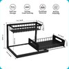 REALINN Under Sink Organizer, Pull Out Cabinet Storage 2 Tier
