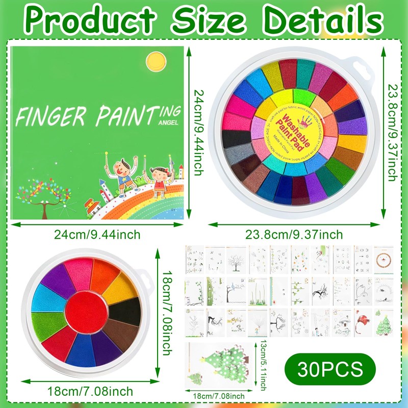 SPHERETRON Finger Paints for Children, Finger Paints, 48 Colours, Finger