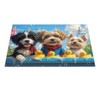 500-Piece Cute Puppies & Ducks Puzzle, Joyful Animal Jigsaw for