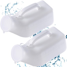 Meleg Otthon Urine Bottles,Portable urinals for Men,Spill Proof 1200ml for Hospital, Incontinence, Outdoor, car, Travel (blue-2-men)