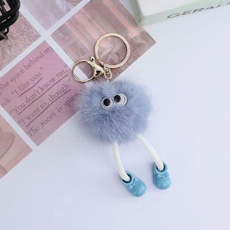88flix Cute Keychain, Mofumofu Soft Plush Key Holder, Bag Charm,