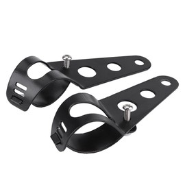 Headlight Mounting Bracket Kit, 35-43mm Motorcycle Headlight Mounting Bracket Fork Tube Clamp Kit (Black)