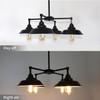 PUZHI HOME Kitchen Island Light Black Pendant Lighting Fixture 4