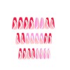 Sethexy Coffin Ripple False Nails Pink Swirl Artificial Nails Shiny