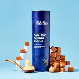 Josh & Jim's - Traditional Clotted Cream Fudge, Nut & Peanut-Free, Classic British Taste, Vegetarian & Gluten-Free, Low-Salt, No Preservatives, 300g